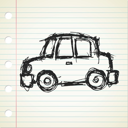cartoon car doodleのイラスト素材