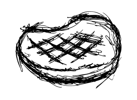  hand drawn meatのイラスト素材