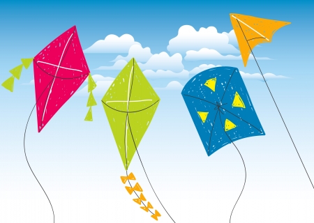 colorful kite のイラスト素材