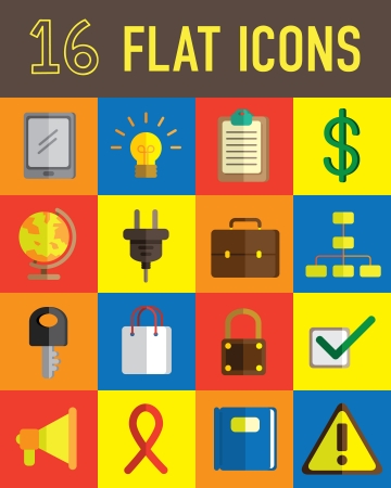 business flat iconのイラスト素材