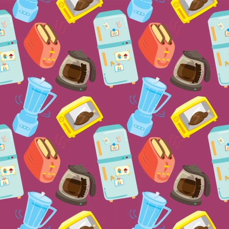 electronic kitchen stuff patternのイラスト素材