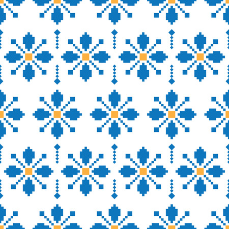 flower pixel patternのイラスト素材