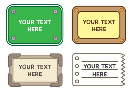 set of cartoon sign のイラスト素材
