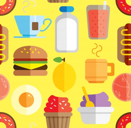 food patternのイラスト素材