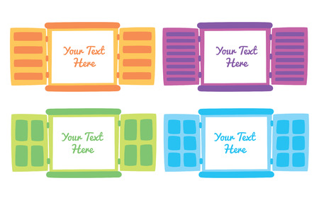 cartoon windowのイラスト素材