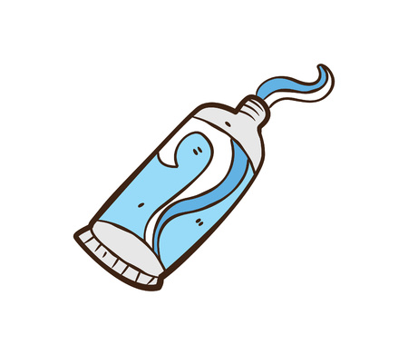Tooth paste doodle.のイラスト素材