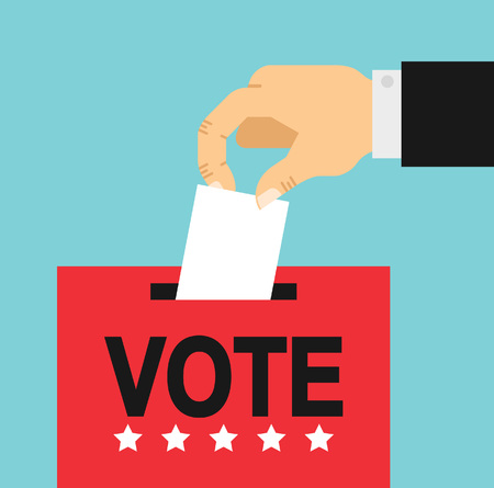 flat style illustration of election dayのイラスト素材