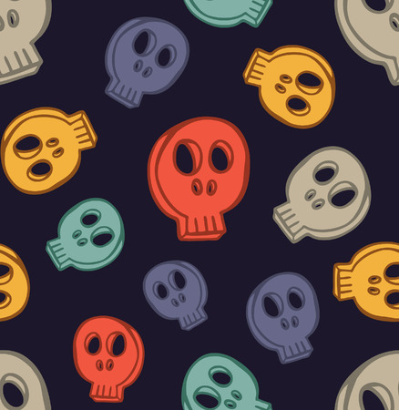 cute skull backgroundのイラスト素材