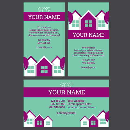 Real estate business card templateのイラスト素材