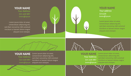Ecology business cardのイラスト素材