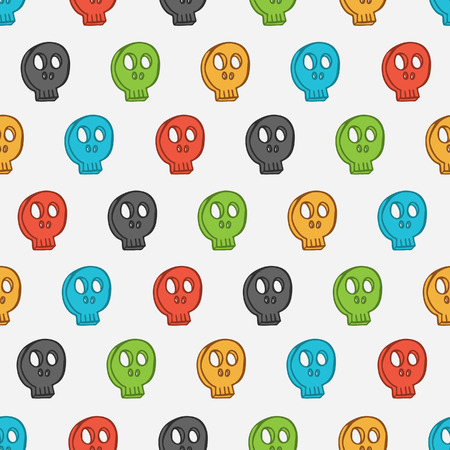 skull seamless backgroundのイラスト素材