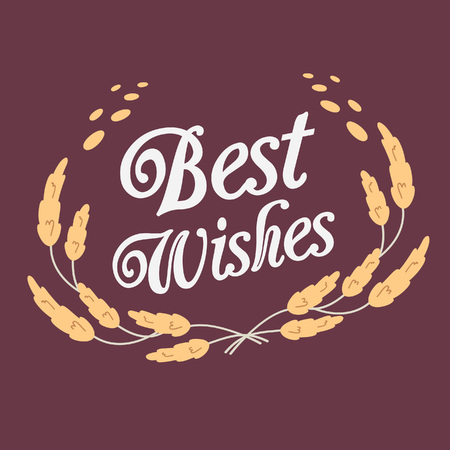 Best wishes wreathのイラスト素材