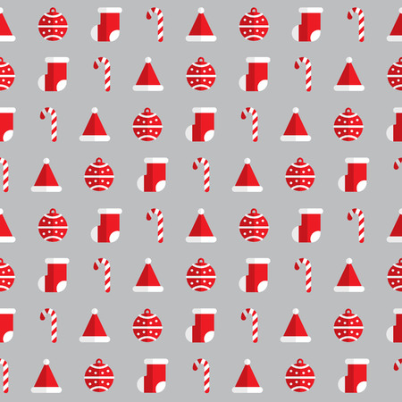 Christmas icon seamless backgroundのイラスト素材