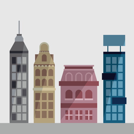 Building in flat style illustrationのイラスト素材