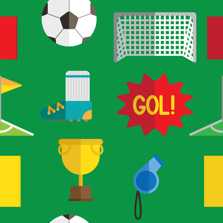 Soccer flat icon backgroundのイラスト素材