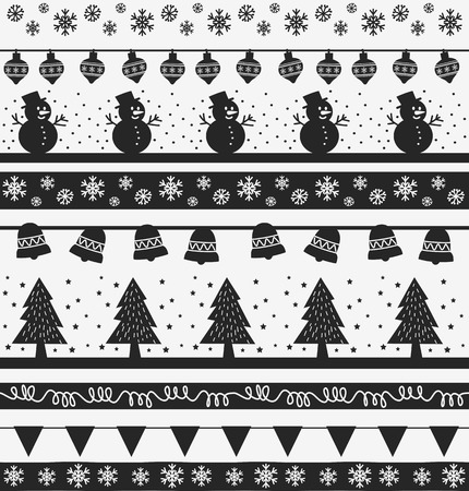 Christmas knitting background vector illustration.のイラスト素材