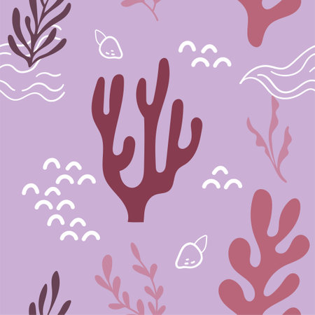 Abstract Vintage Seamless Background, Scandinavian Style Pattern, Bohemian Conceptのイラスト素材