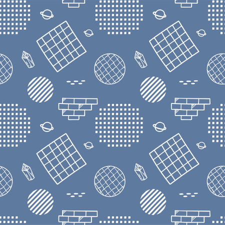 Abstract Vintage Seamless Background, Scandinavian Style Pattern, Bohemian Conceptのイラスト素材