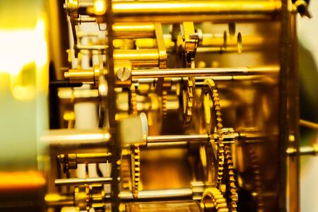 golden clockwork background.の写真素材