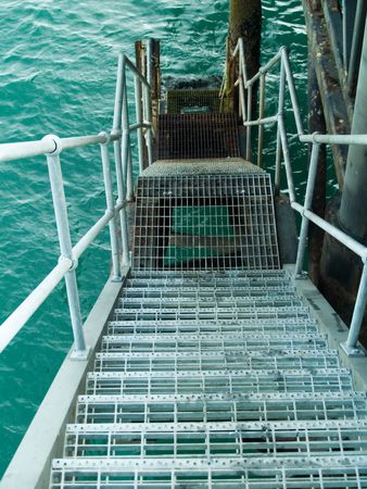 Stairway into the sea.の写真素材