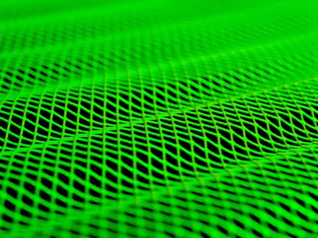A wavy green grid with a shallow DOF.の写真素材