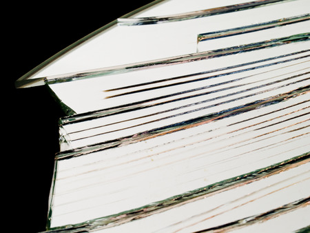 Abstract background - Broken glass, black backgroundの写真素材