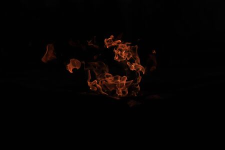eternal flame, flame in the dark, light in the darkの写真素材
