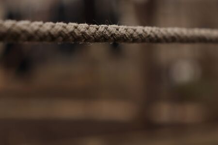 thick braided rope near, fiber rope