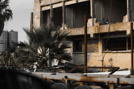 Abandoned building in Vlora, Albania, photographed on August 25, 2025.のeditorial素材