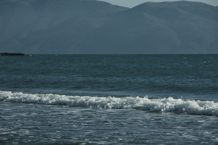 Evening view of the Vlora coastline in Albania, captured on August 25, 2025の写真素材