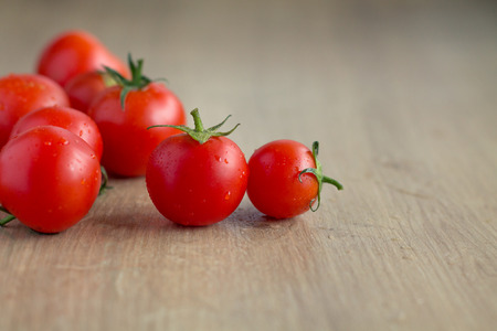 Still Life of a Tomato on a Kitchen Tableの写真素材