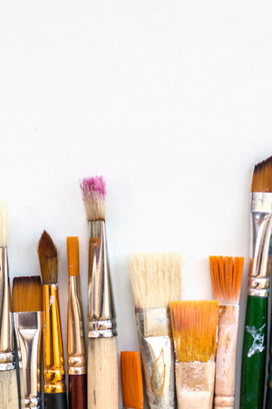 Set of Multi-colored Brushes for Drawing. Background