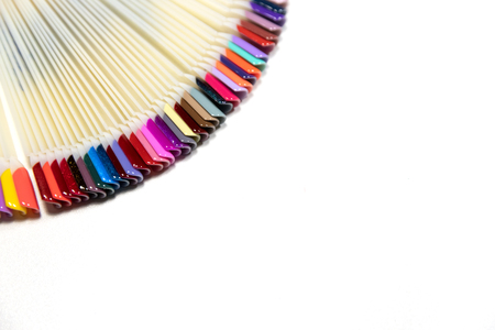 Nail Polish Palette. Background. Isolated Copy Spaceの写真素材