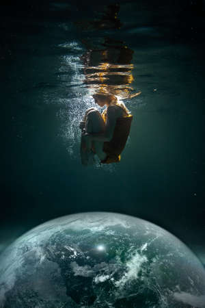 Beautiful Girl by the Water. Magic. Artistic Photography. Deep