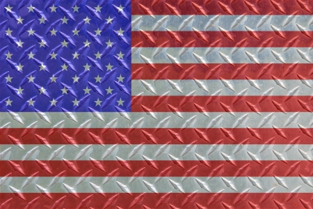 American Flag on Diamond Steel with great metallic look.の写真素材
