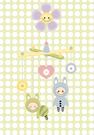 Baby Crib Toyのイラスト素材