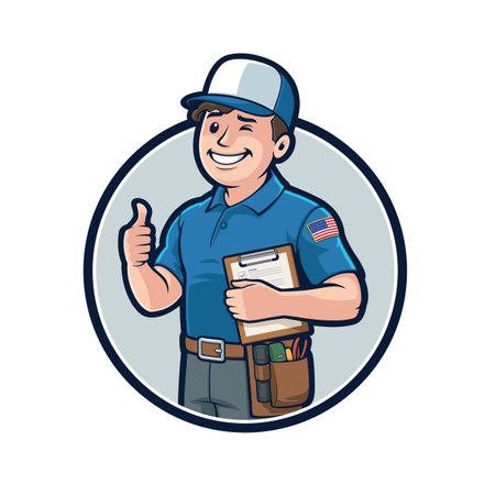 American Home Inspector Mascot Designのイラスト素材