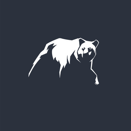 Bear Silhouette logo designのイラスト素材