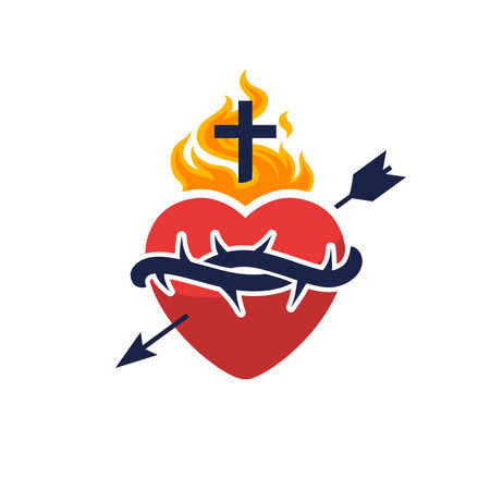 Sacred Heart Church Logoのイラスト素材