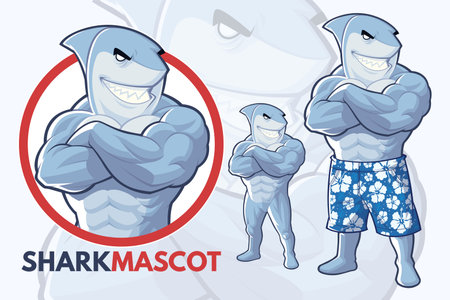 Shark Mascot Designのイラスト素材