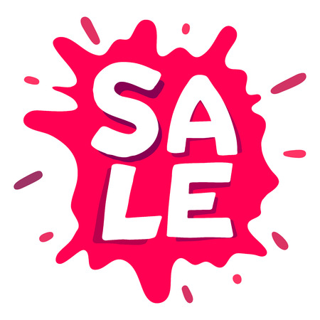 Sale splash typography design for banner advertisingのイラスト素材