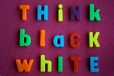 Think black and whiteの写真素材