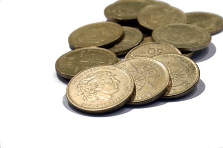 The old greek drachma economy crisisの写真素材