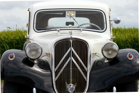 An oldtimer from Citroen French retro car のeditorial素材
