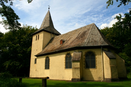Old chruch in the woodsの写真素材