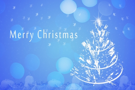 Christmas background with Christmas tree and lightsの写真素材