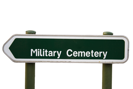  sign military cemetery flanders fileds belgium world warの写真素材