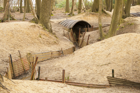 Trenches in Flanders Fields Ypres great world war one Hill 62の写真素材