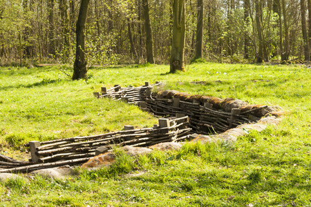 Bayernwald wooden trench of world war 1の写真素材