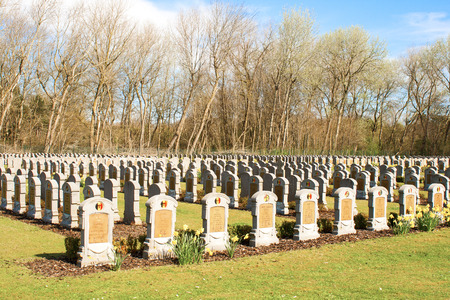 belgium cemetery world war 1 fallen soldiersのeditorial素材